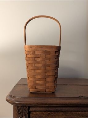 Vintage 1987 Longaberger Tall Tissue Basket | Handwoven Signed Dated